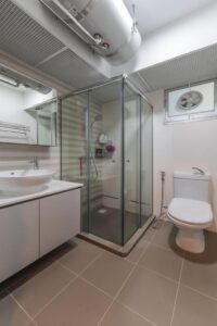 bathroom with aos storage heater