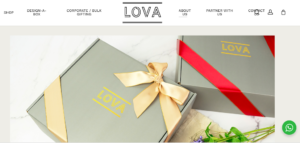 LOVA - Your partner in gifting solutions webpage