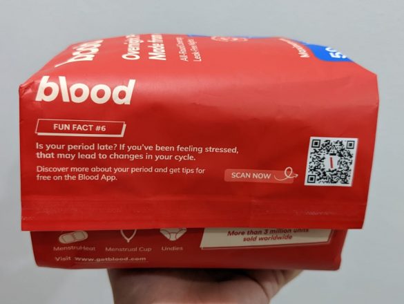 Blood Fun fact packaging side view