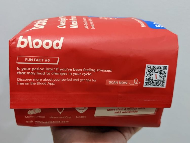 Blood Ultra-thin Corn Sanitary Pads Review 1 bloodpads
