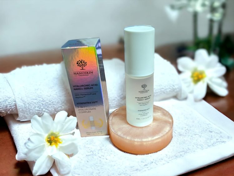 What Does Hyaluronic Acid Serum Do For Skin the Benefits* 1 a bottle of Hyaluronic Acid Serum 30ml sitting on top of a white towel