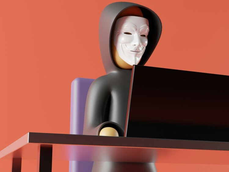 TheSGDiary.com: Content Theft Exposed 1 a cartoon figure wearing a mask and sitting at a desk with a laptop